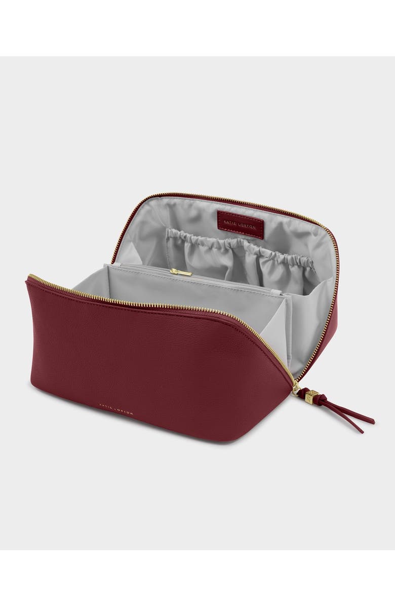 Katie Loxton Soho Large Makeup And Toiletry Bag in Cherry, Alternate, color, Cherry