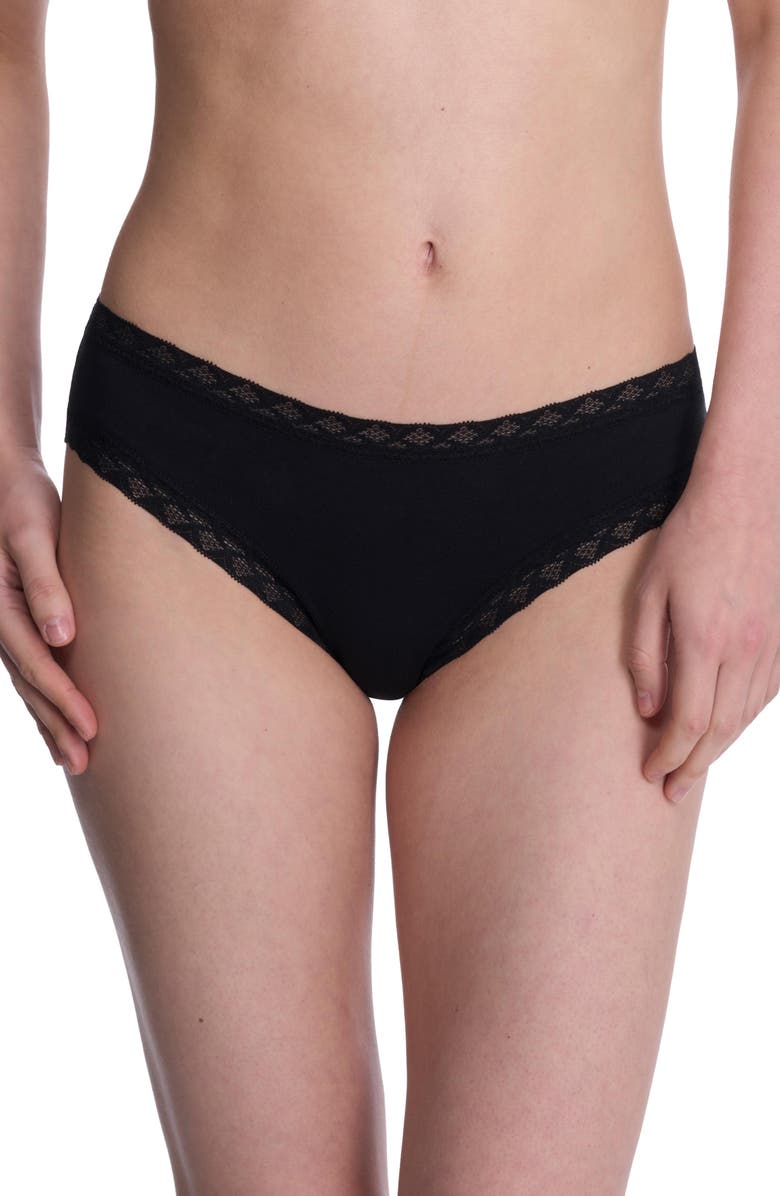 Natori Bliss Supima Cotton Girl Brief 6-Pack, Alternate, color, Black/Blck/Blck/Cafe/Cafe/Cafe