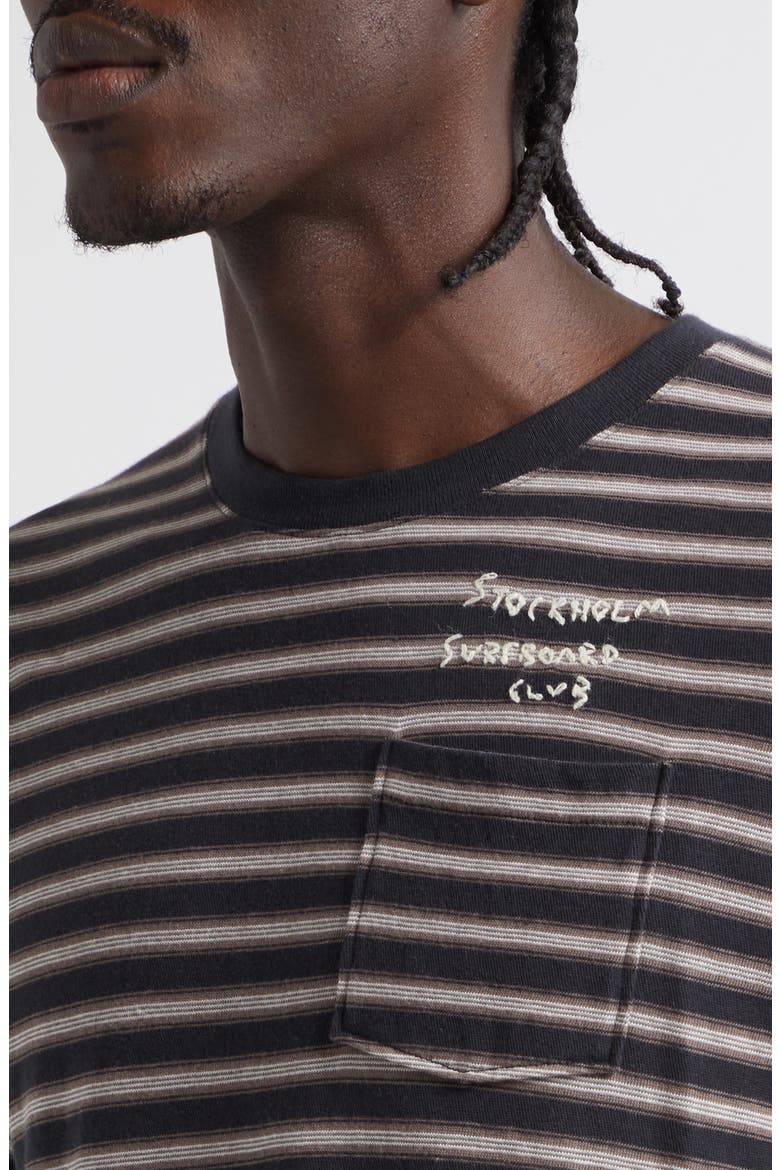 Franz Stripe Organic Cotton Pocket T-Shirt, Alternate, color, BLACK STRIPE