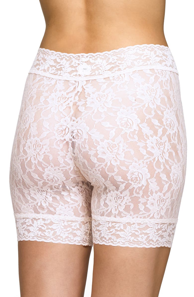 Hanky Panky Sheer Signature Lace Bike Shorts, Alternate, color, 
