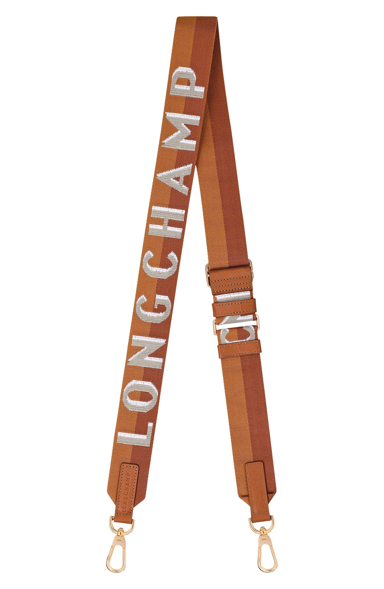 Longchamp Shadow Adjustable Canvas Shoulder Strap, Main, color, Cashew