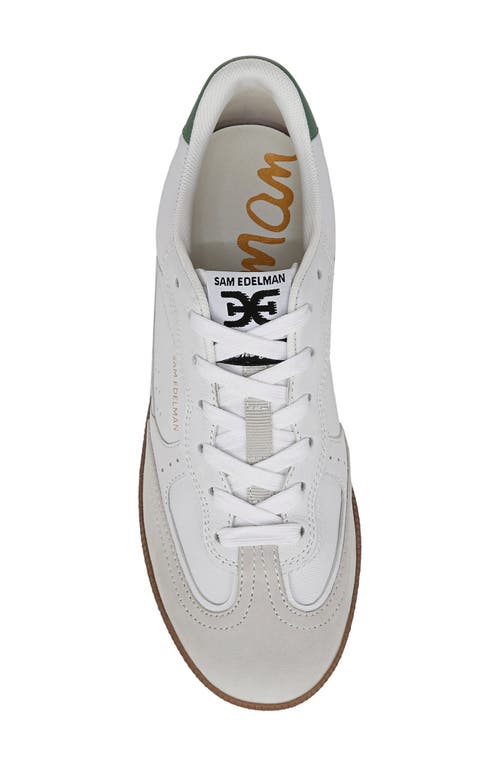 Sam Edelman Kallen Sneaker In White/green Garden