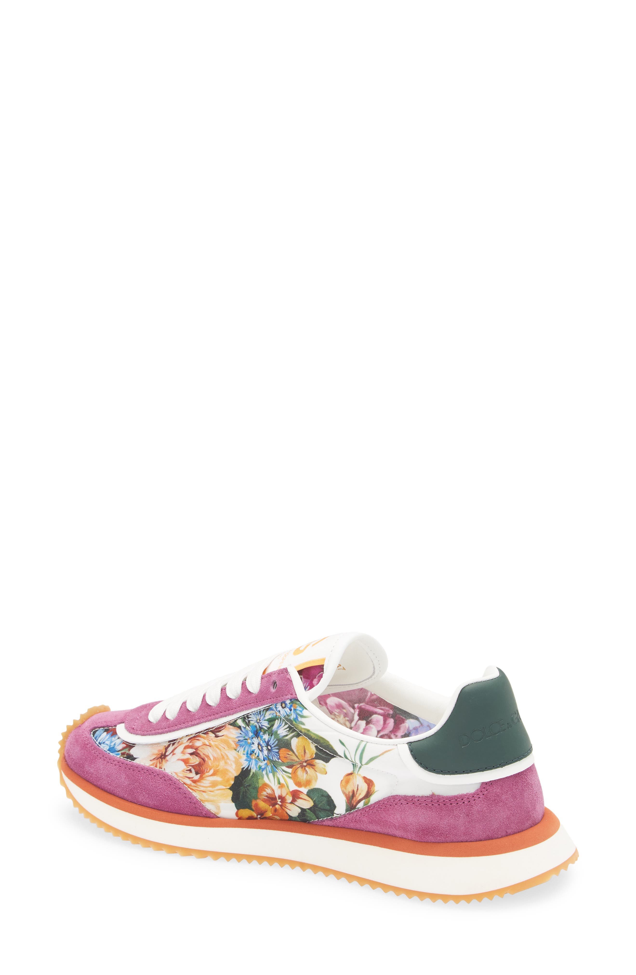 Dolce&Gabbana Aria Floral Sneaker, Alternate, color, 8W909 Bouq.fiori F.b/ Viole