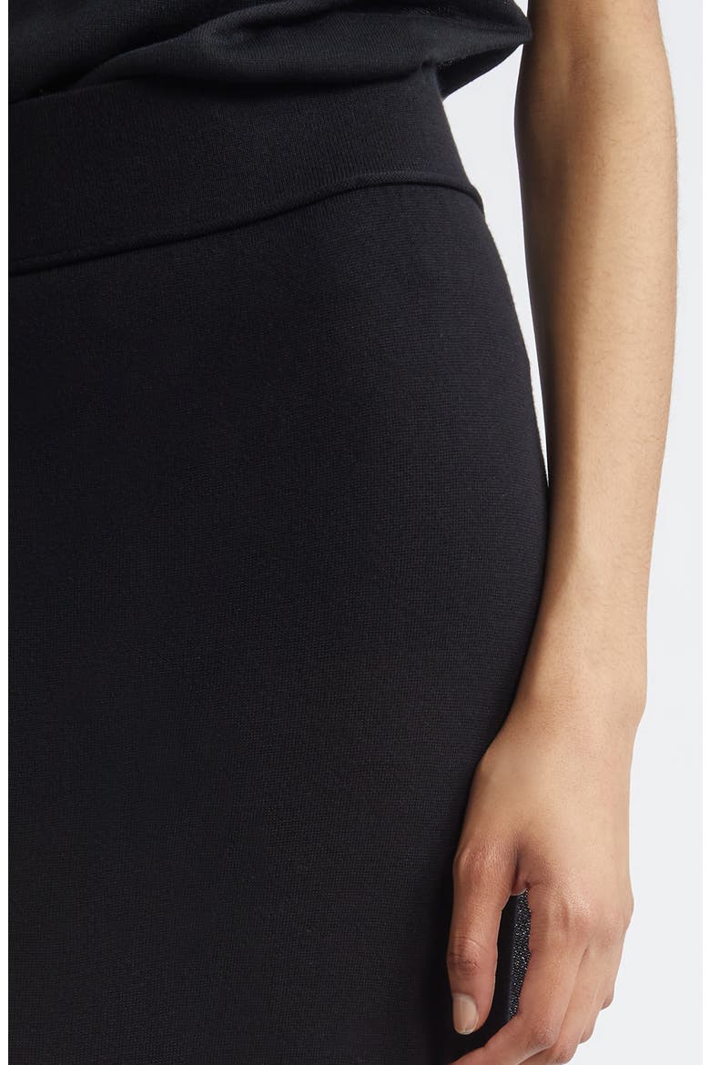 Long Knit Skirt, Alternate, color, BLACK