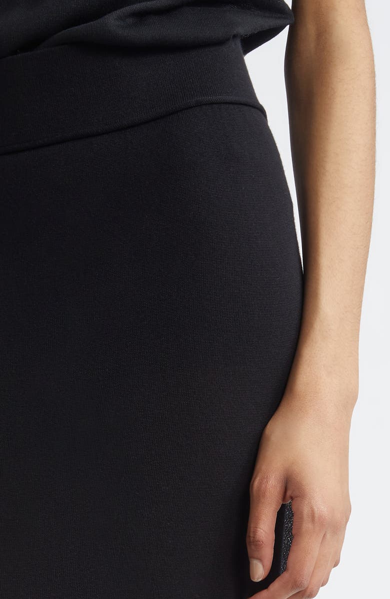TOTEME Long Knit Skirt, Alternate, color, Black
