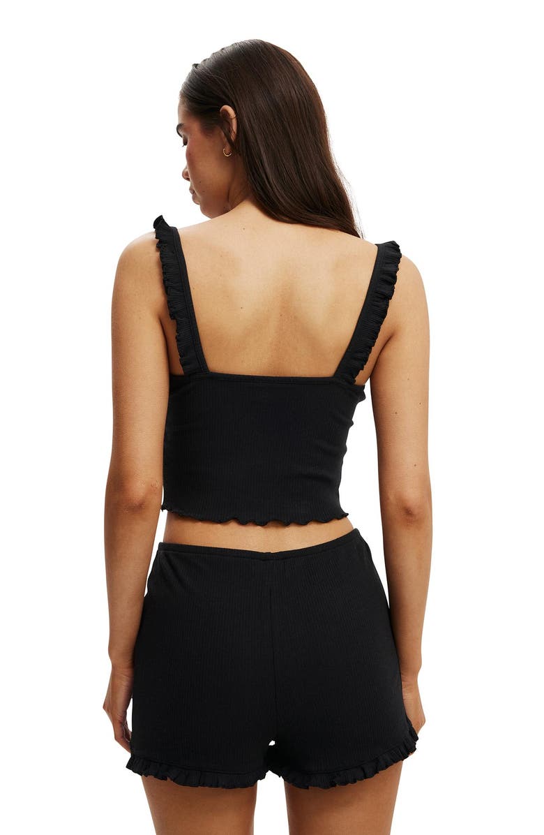 COTTON ON BODY Women's Rib Ruffle Short, Alternate, color, 