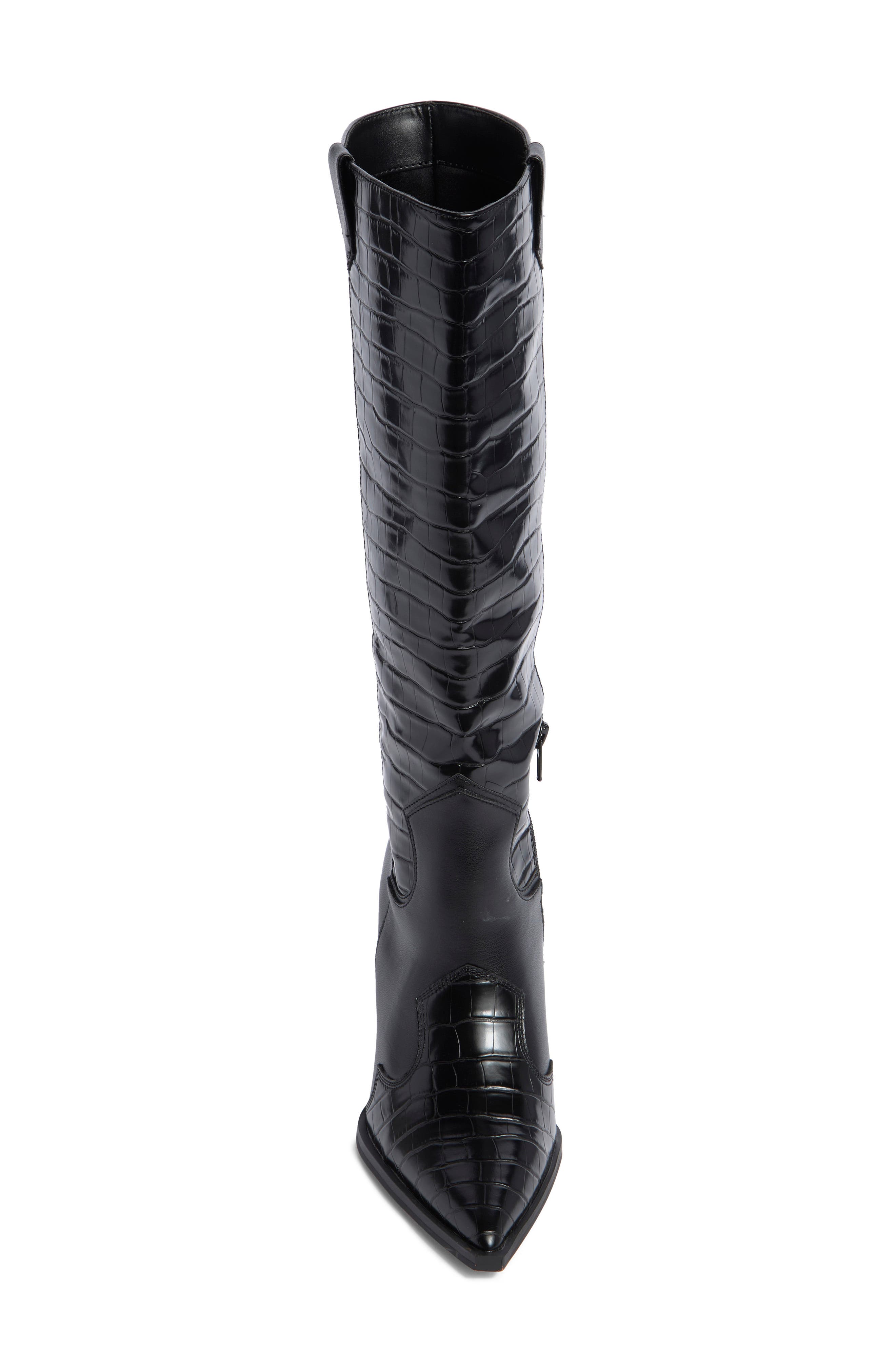 Steven New York Lanza Knee High Boot, Alternate, color, Black Croco