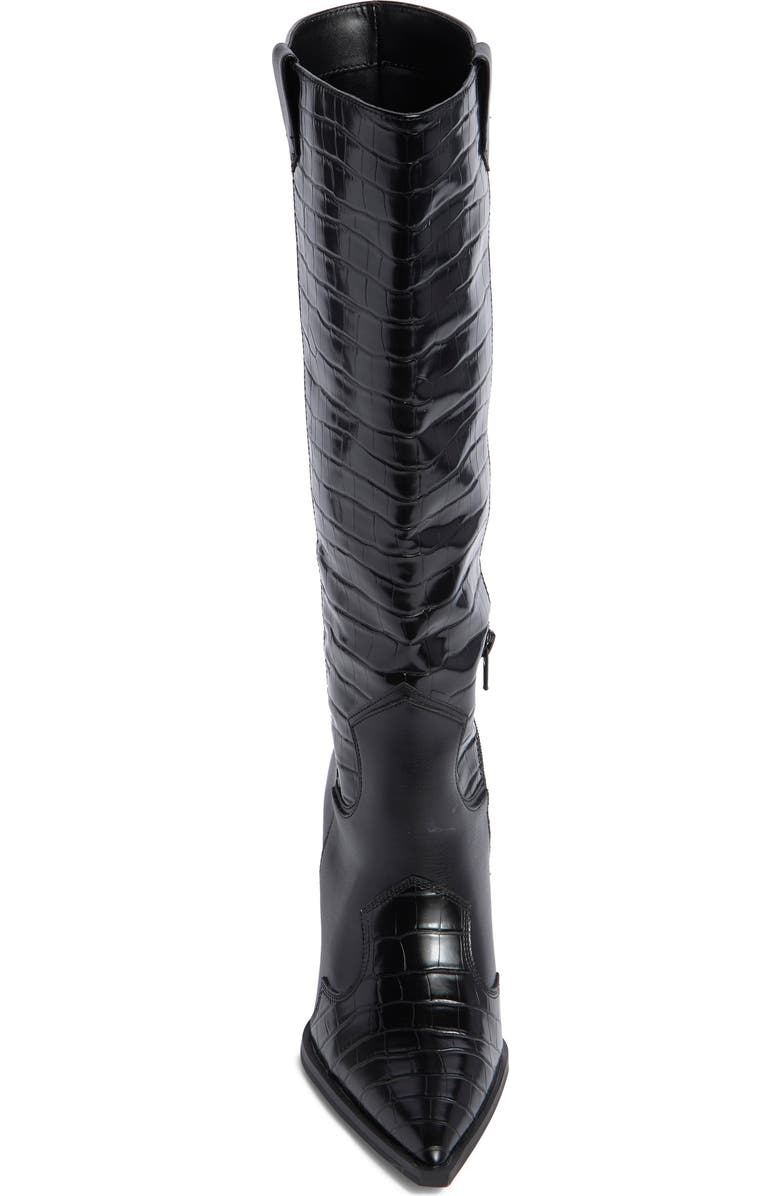 Steven New York Lanza Knee High Boot, Alternate, color, Black Croco