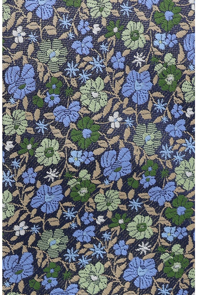 Floral Woven Tie, Alternate, color, NAVY/ HUNTER GREEN