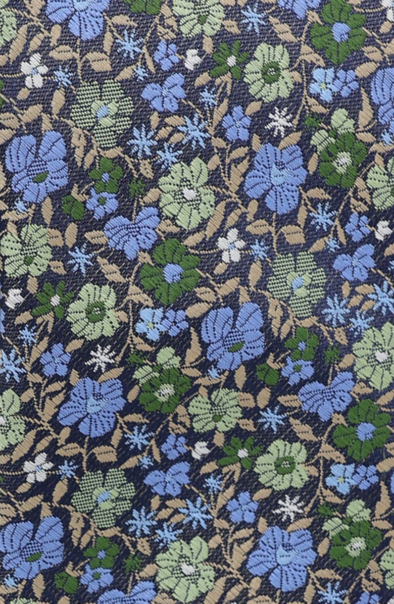 Ben Sherman Floral Woven Tie, Alternate, color, Navy/ Hunter Green