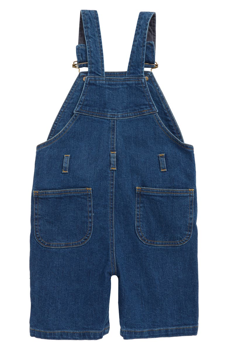 DOTTY DUNGAREES Kids' Stonewash Stretch Cotton Denim Shortalls, Alternate, color, 