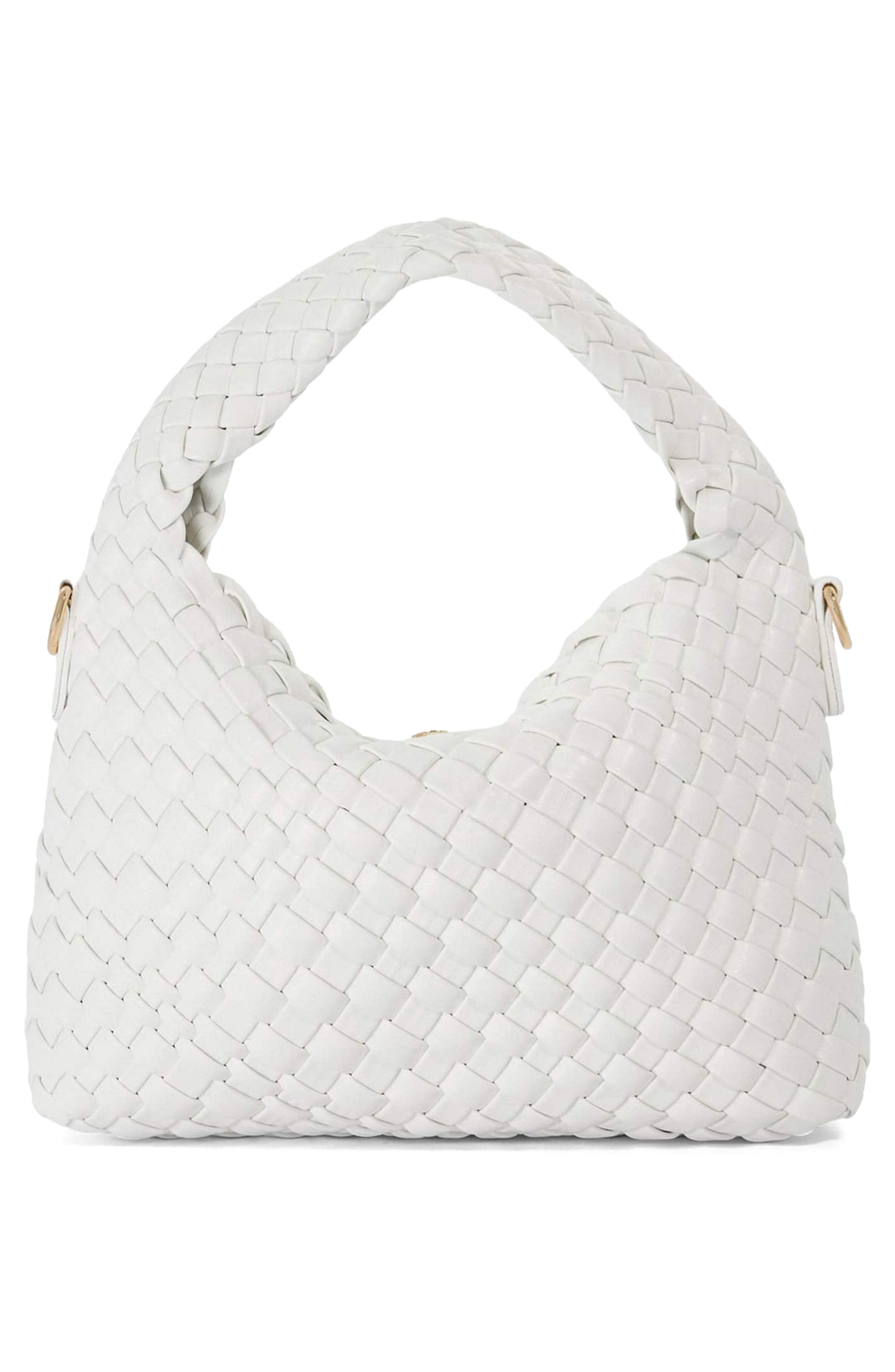 Dune London Dinkydeliberate Woven Top Handle Bag, Alternate, color, White