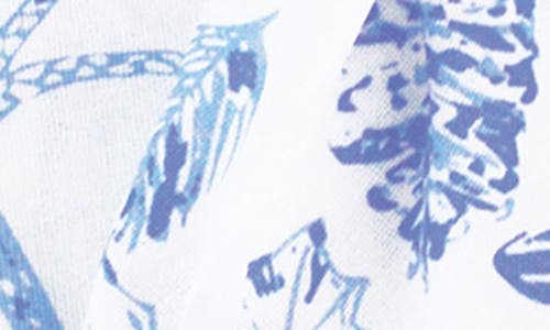 8 Oak Lane Blue Foliage Set Of 4 Napkins