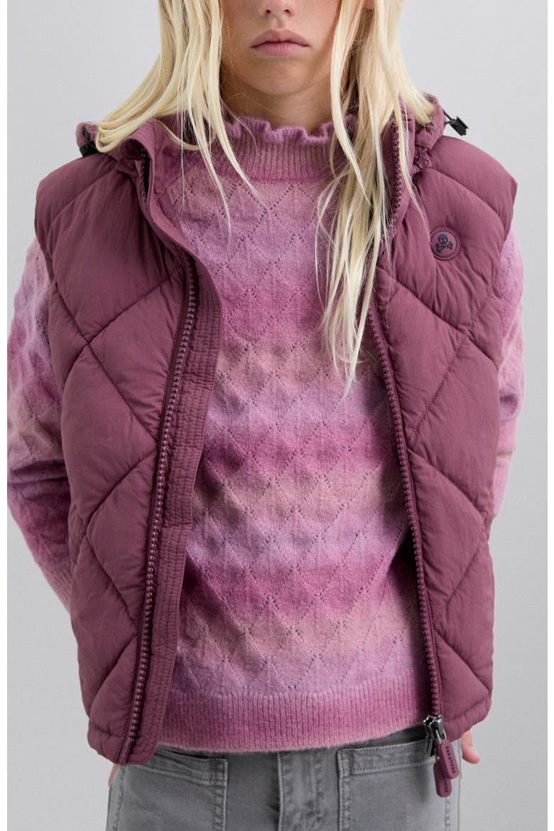 Puffer Vest Kids, Alternate, color, Burgundy