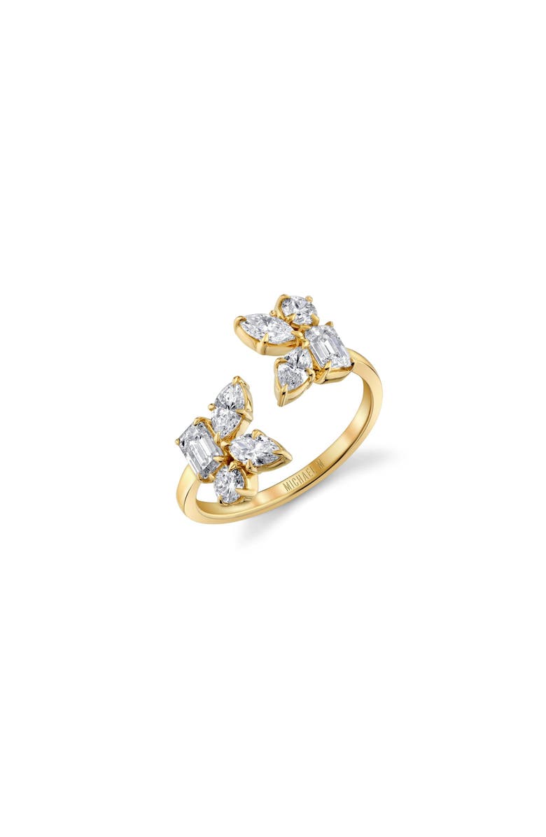 Michael M Montage Cluster Bypass Ring, Main, color, Yellow Gold
