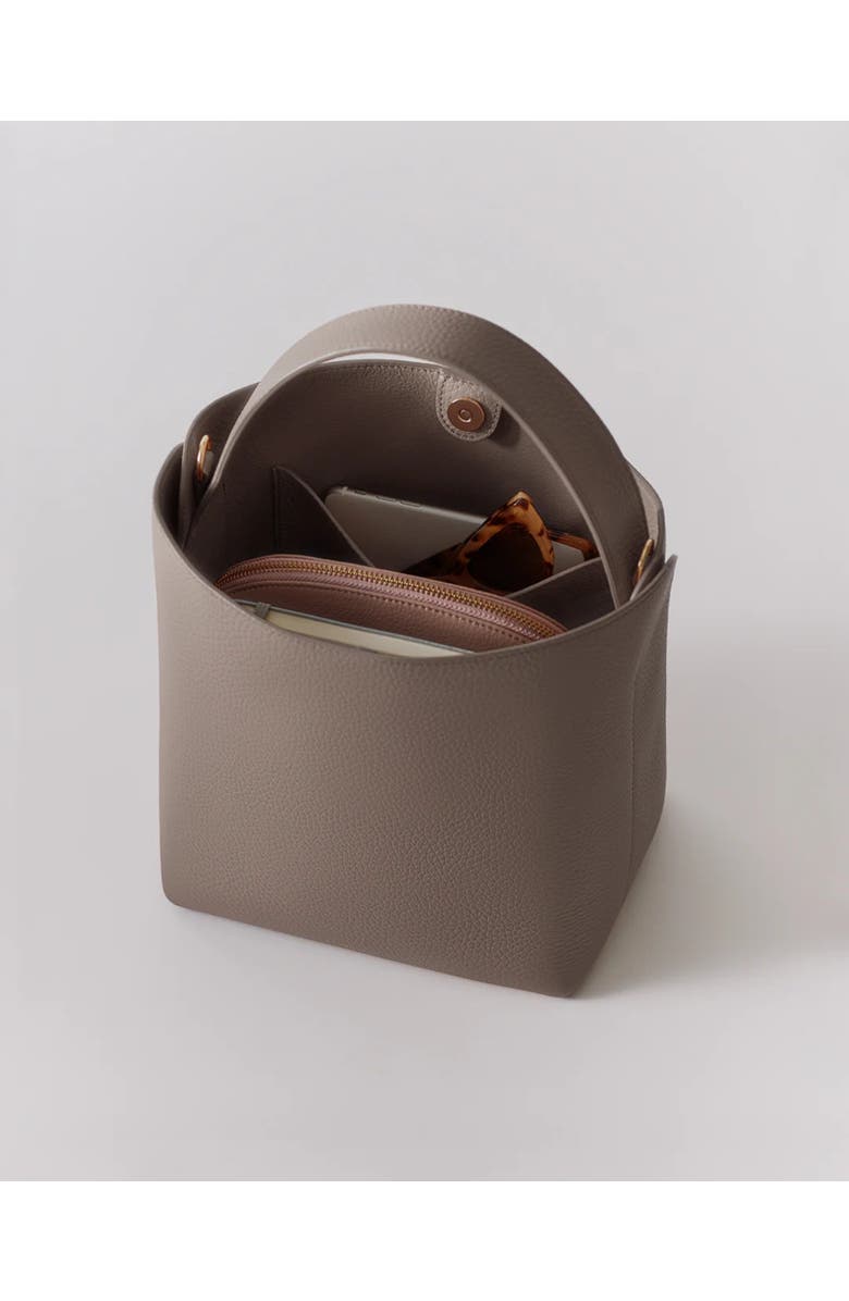 Cuyana Linea Bucket Bag, Alternate, color, Clay