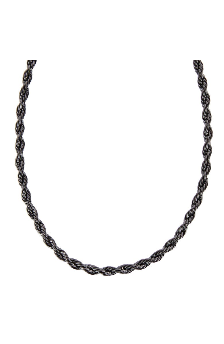 Trafalgar Barrett Braided Metal 22 Inch Long Necklace, Alternate, color, Black