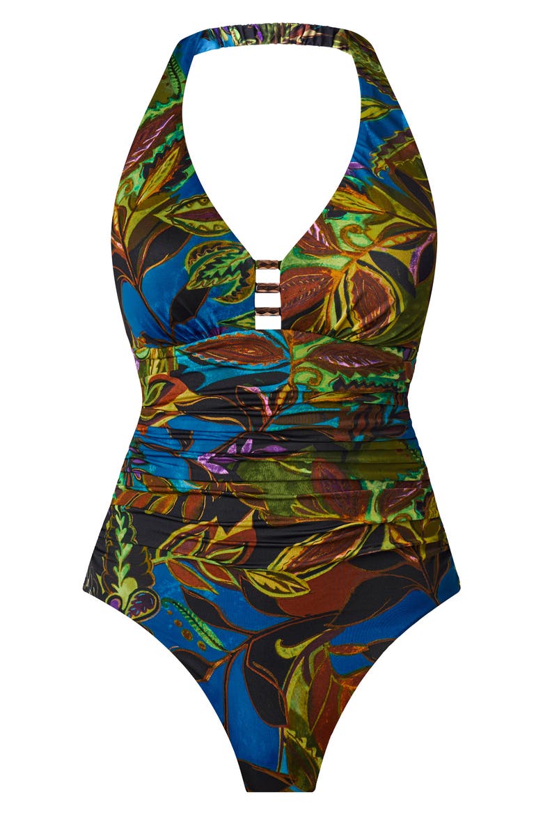 Amazonia Theia One-Piece Swimsuit, Alternate, color, BLUE MULTI