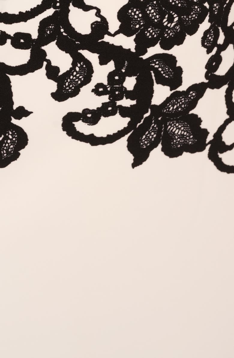 Adrianna Papell Scroll Lace Sheath Dress, Alternate, color, 