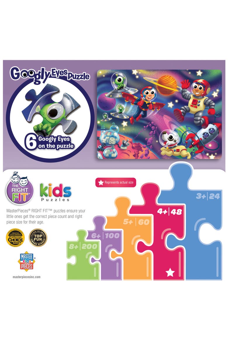 Googly Eyes Outer Space 48 Piece Puzzle, Alternate, color, Multicolor