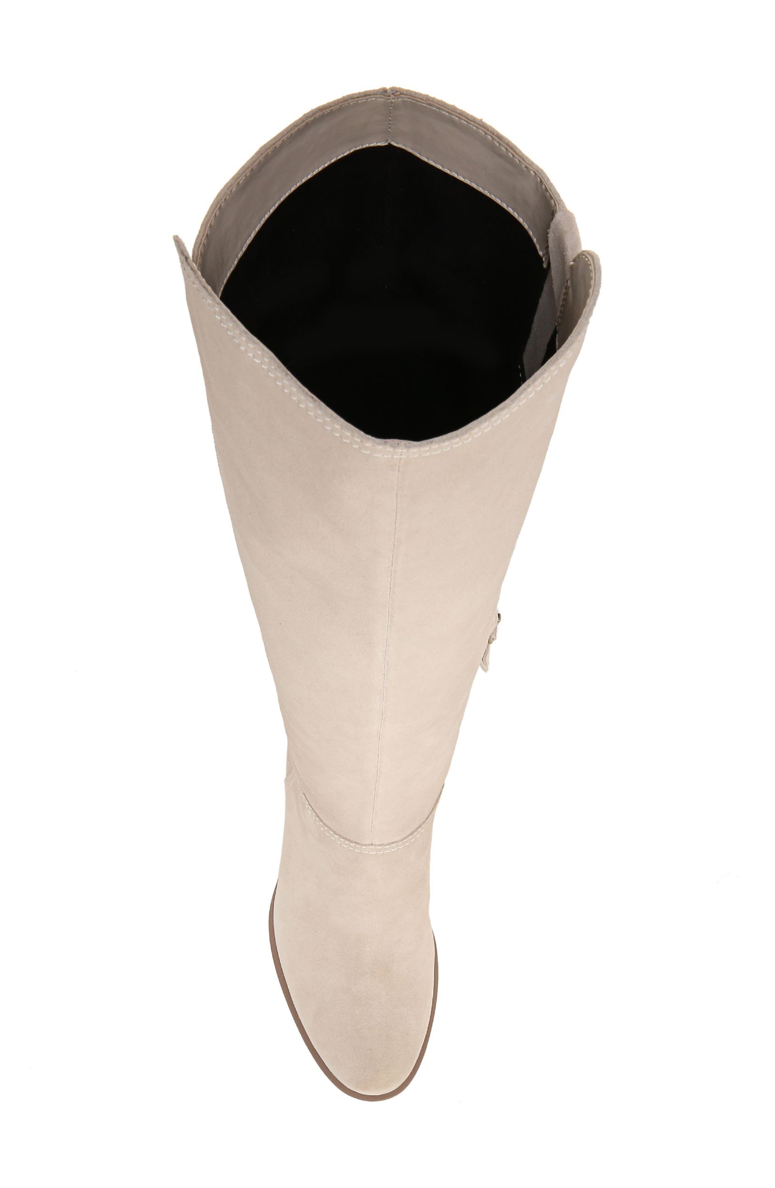 Kyrie Water Repellent Knee High Boot, Alternate, color, PORCELAIN SUEDE