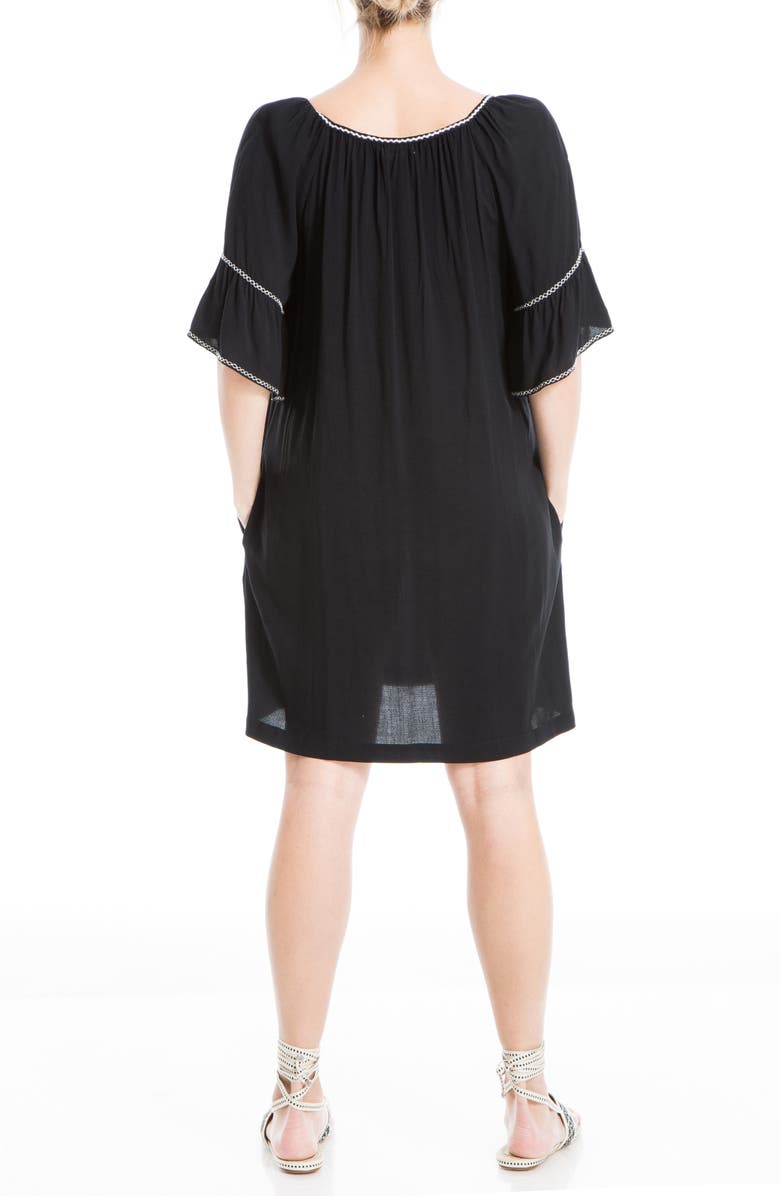 MAX STUDIO Embroidered Rayon Dobby Ruffle Dress, Alternate, color, 