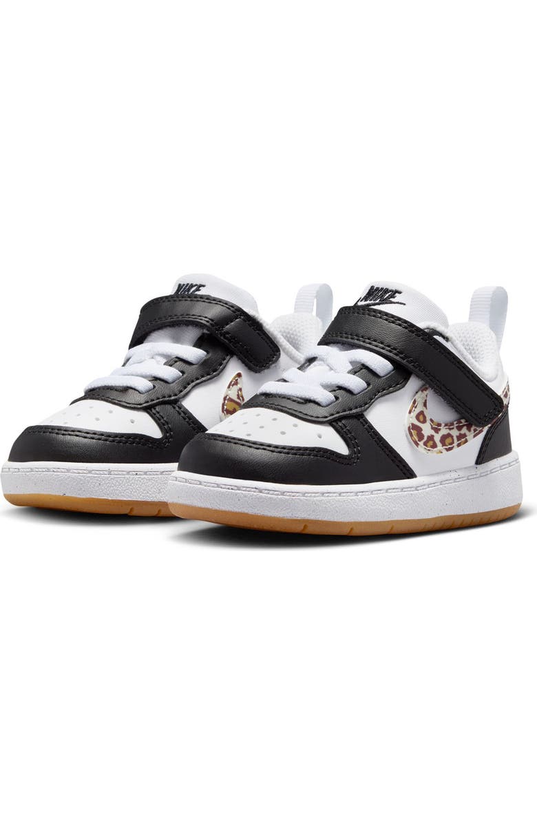 Nike Kids' Court Borough Low Top Sneaker, Main, color, Black/ White/ Gum Brown