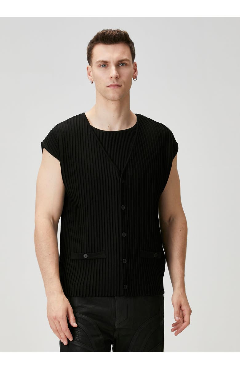 PCFG Knitted Vest, Alternate, color, Black
