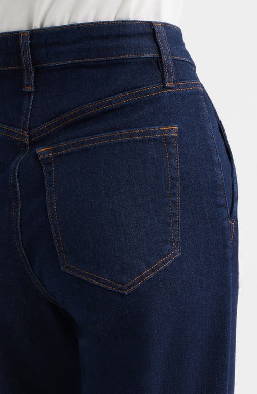 Frame The High Waist Straight Leg Trouser Jeans In Blue