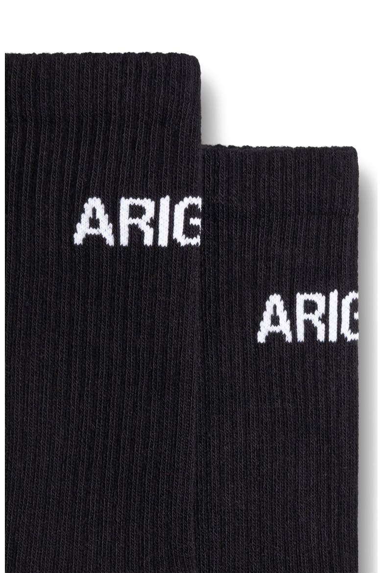 Arigato Logo Tube Socks, Alternate, color, Black