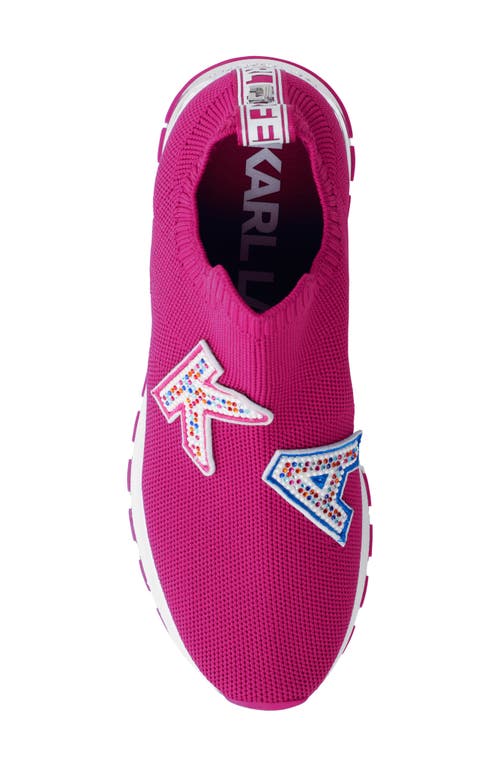 Shop Karl Lagerfeld Mirren Slip-on Wedge Sneaker In Fuchsia