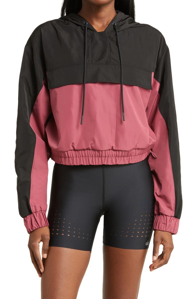 Alo International Crop Anorak Hoodie, Main, color, 