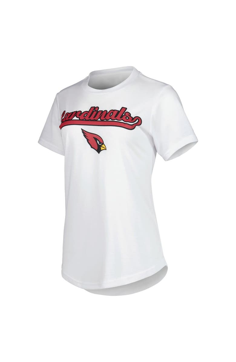 CONCEPTS SPORT Women's Concepts Sport White/Charcoal Arizona Cardinals Sonata T-Shirt & Leggings Sleep Set, Alternate, color, White