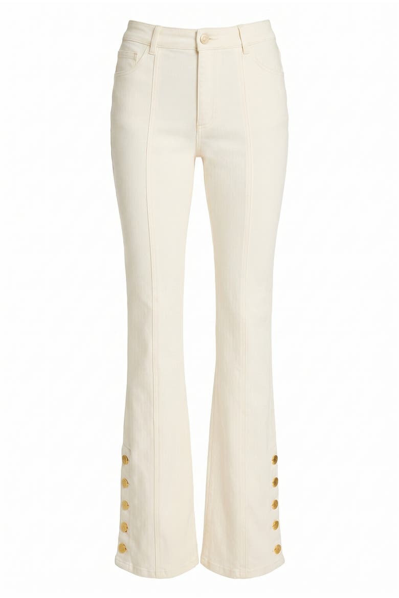 Veronica Button Jean, Alternate, color, ivory