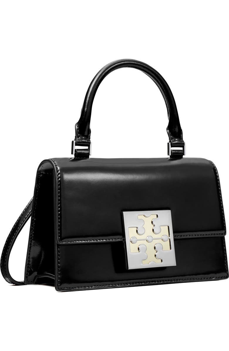 Tory Burch Bon Bon Spazzolato Mini Top-Handle Bag, Alternate, color,