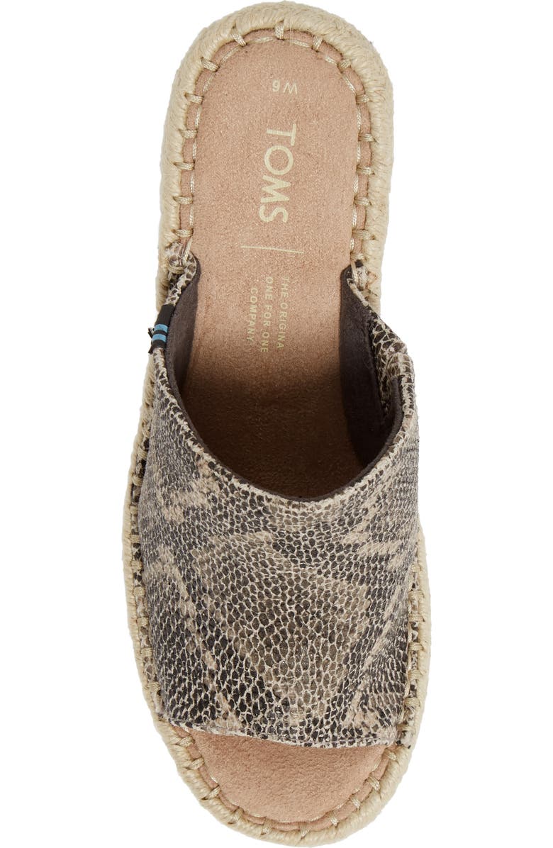 TOMS Monica Wedge Slide Sandal, Alternate, color,