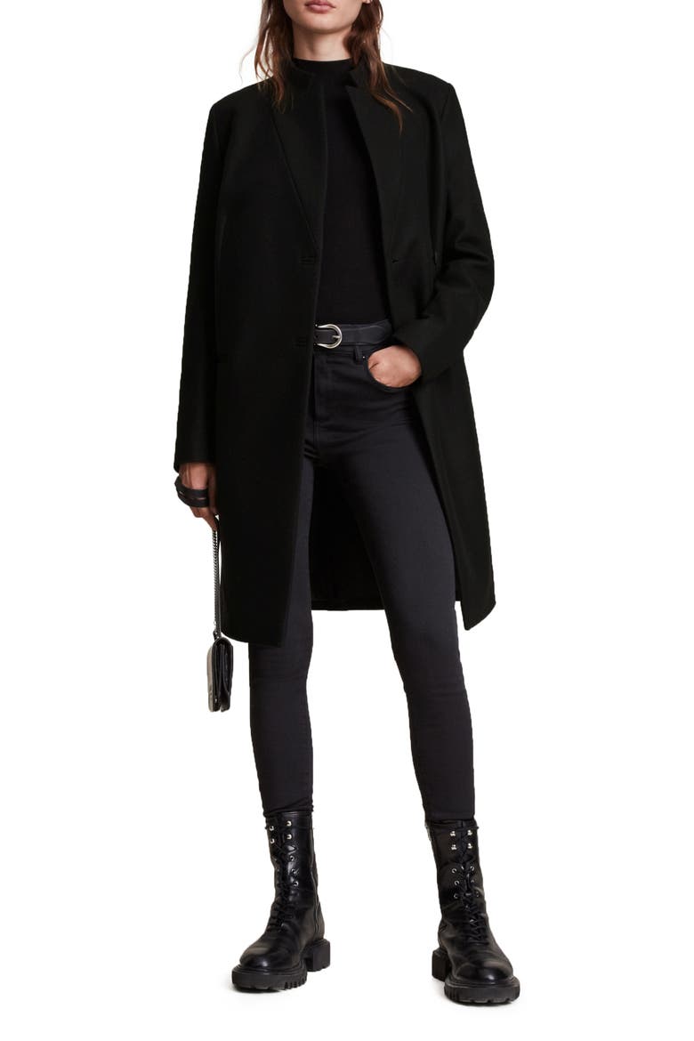 Sidney Wool Blend Coat, Alternate, color, BLACK