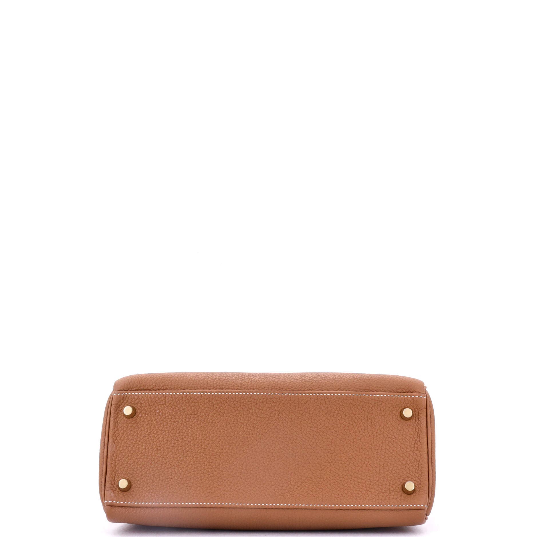 Pre-Owned Hermes Kelly Handbag Brown Togo with Gold Hardware 28, Alternate, color, 