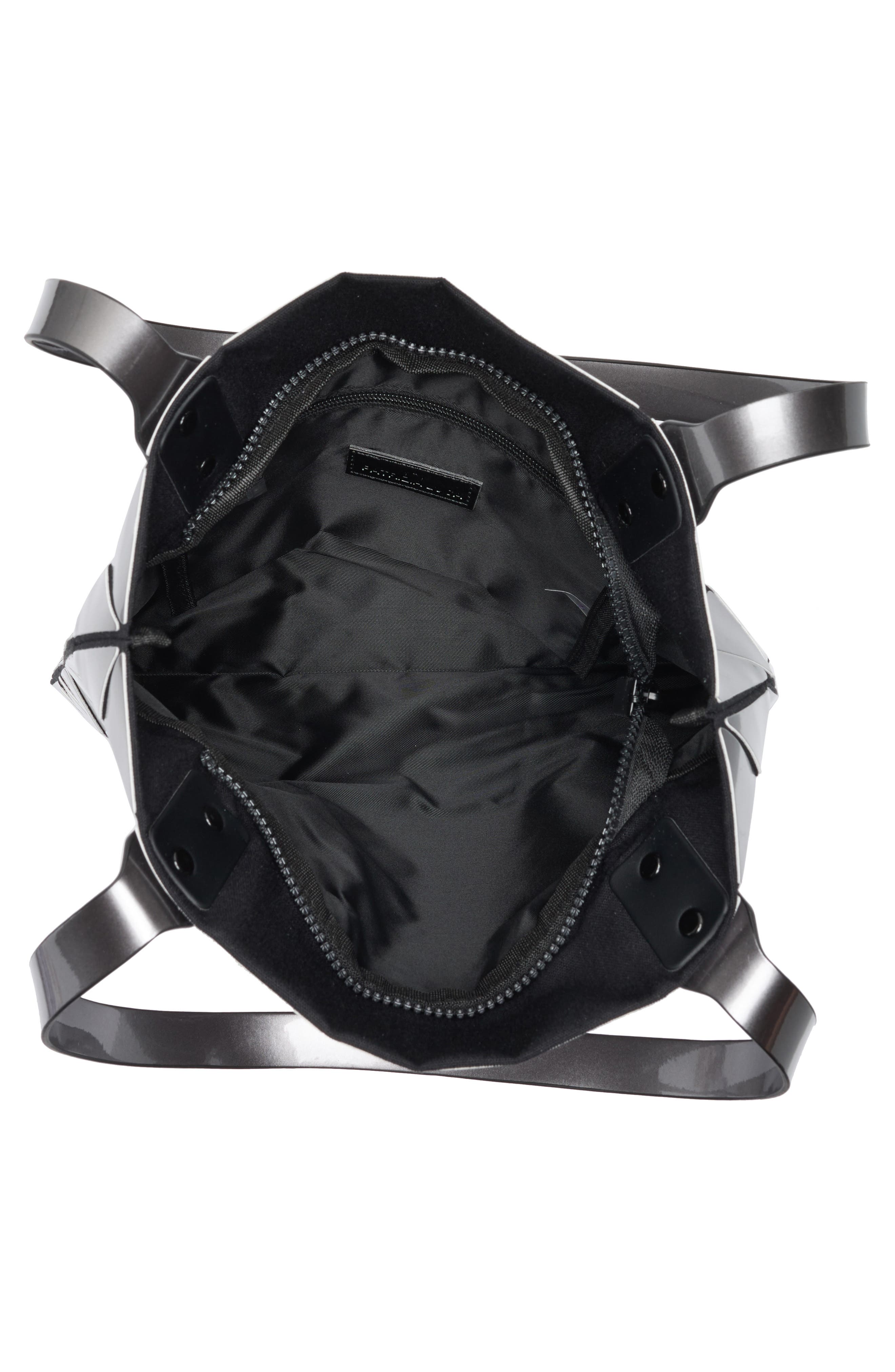 Slanted Triangle Tote, Alternate, color, SHINY GREY