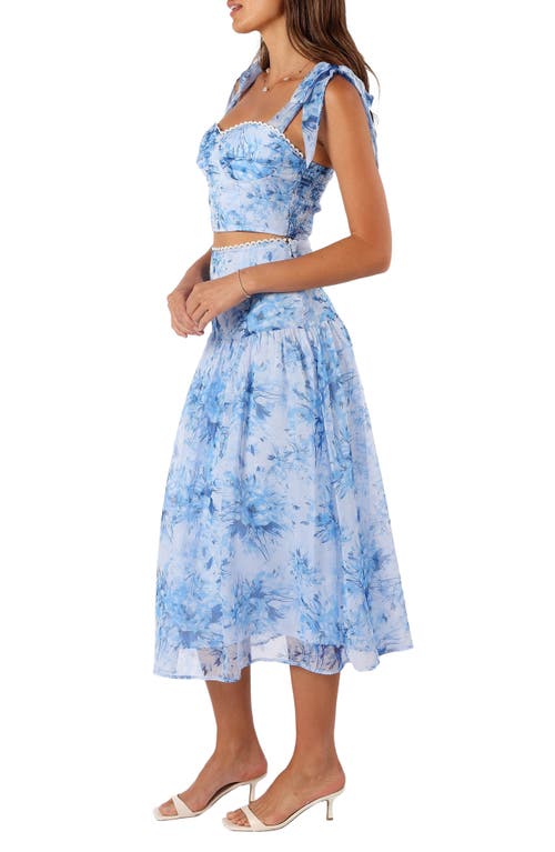 Petal And Pup Petal & Pup Elle Floral Print Two-piece Dress In Blue