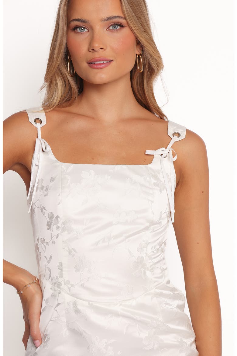 Liliana Floral Jacquard Body-Con Minidress, Alternate, color, WHITE