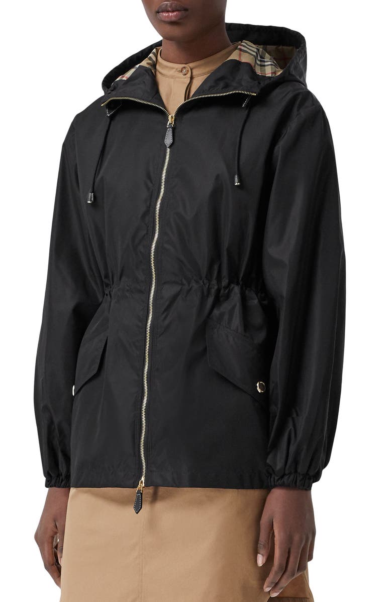 Burberry Binham Zip Hooded Nylon Jacket, Alternate, color, 
