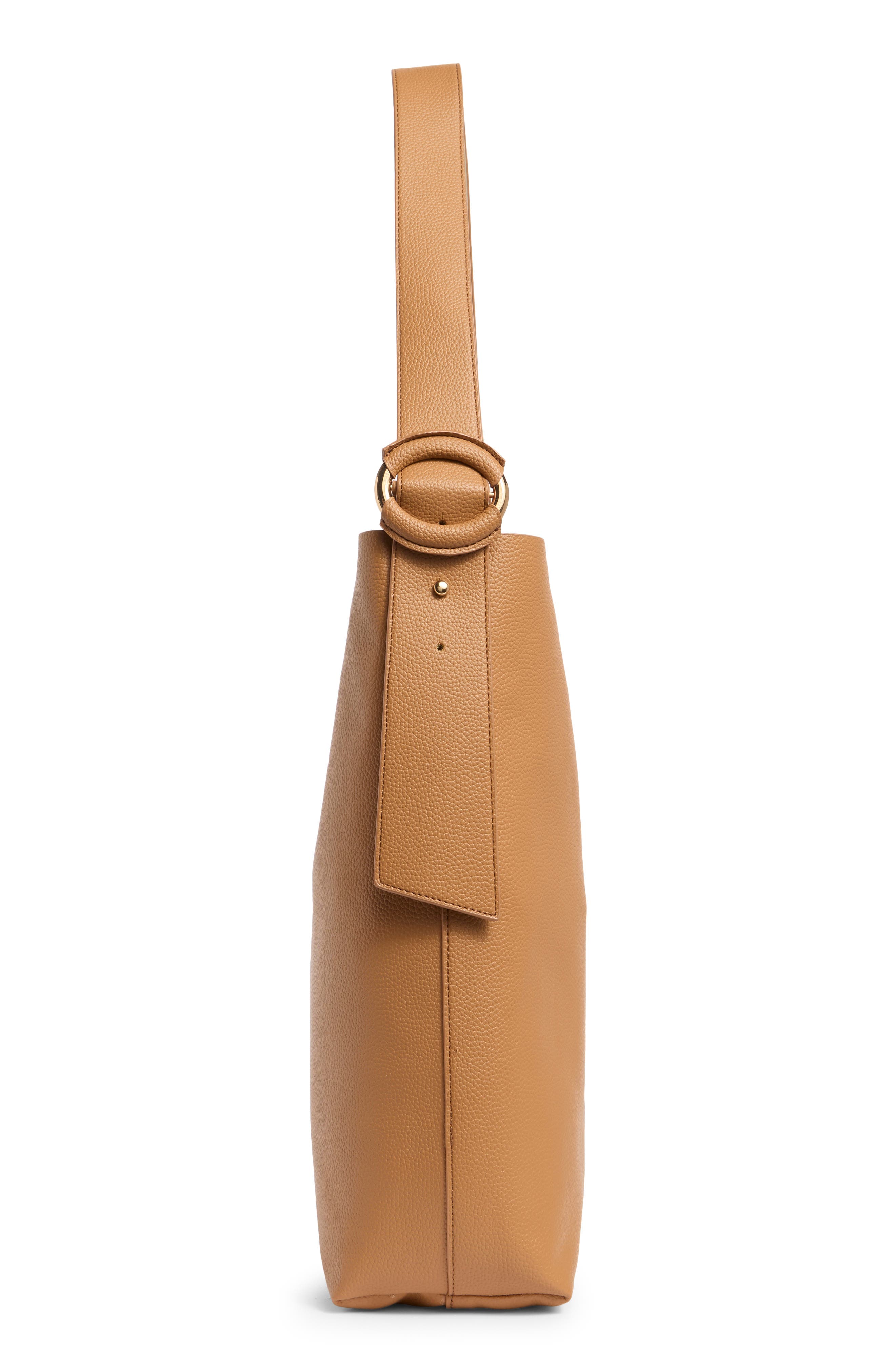 MUNDI SMALL LEATHER GOODS Erika Hobo Bag, Alternate, color, Cognac