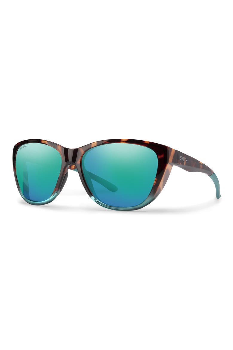 Shoal 58mm ChromaPop Polarized Wraparound Sunglasses, Alternate, color, OPAL FADE / CHROMAPOP POLARIZED OPAL MIRROR