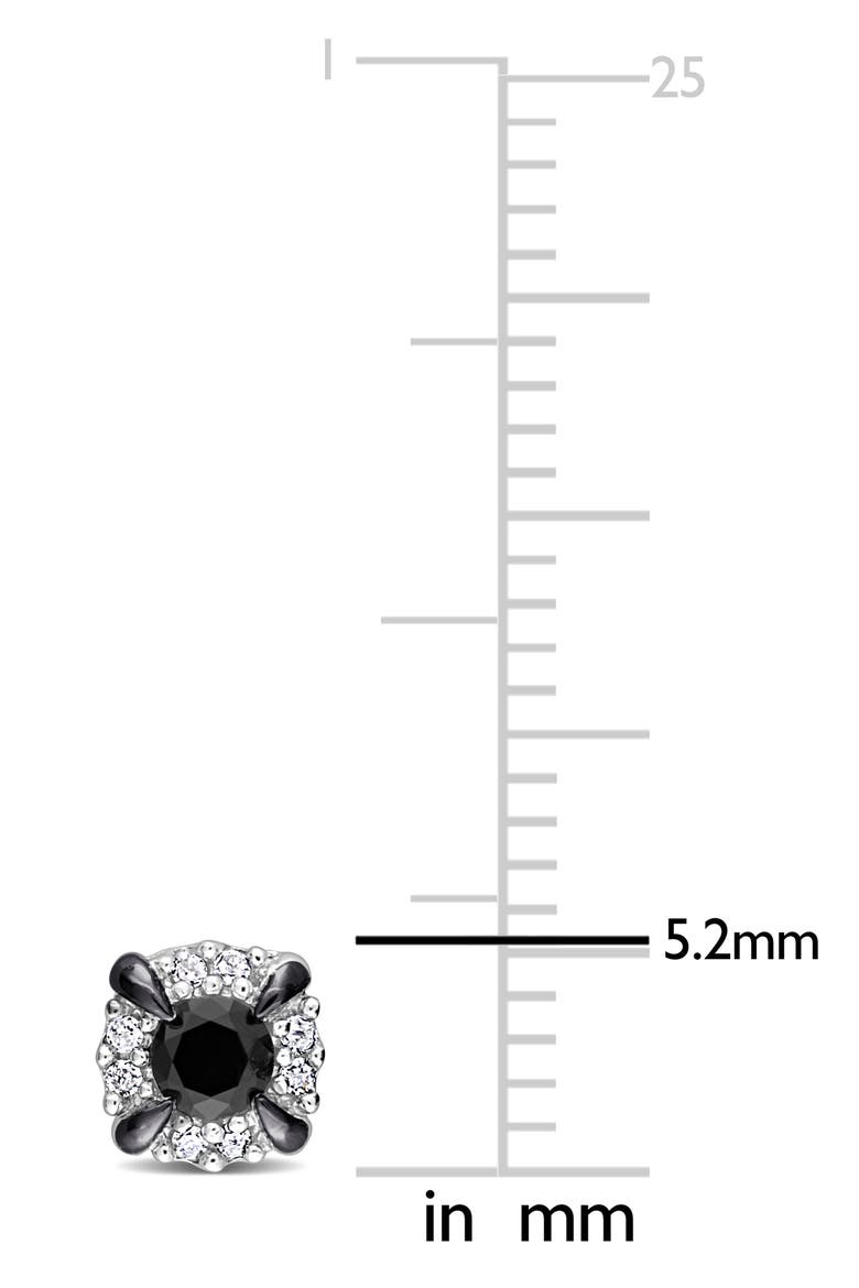 Black & White Diamond Stud Earrings - 0.24 ctw., Alternate, color, BLACK