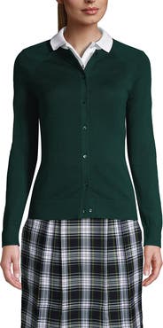 Lands' End School Uniform Young Cotton Modal Cardigan Sweater