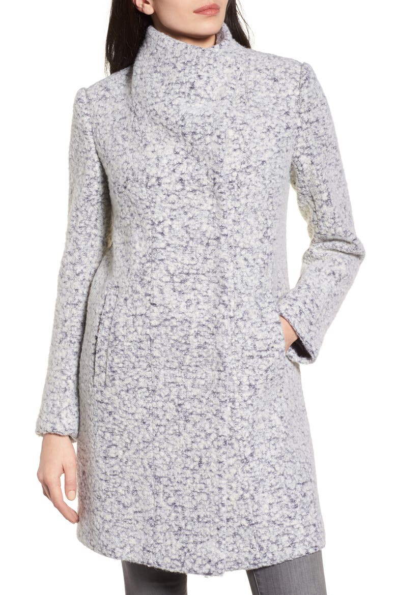 Wool Blend Bouclé Coat, Alternate, color, ZINCDNU
