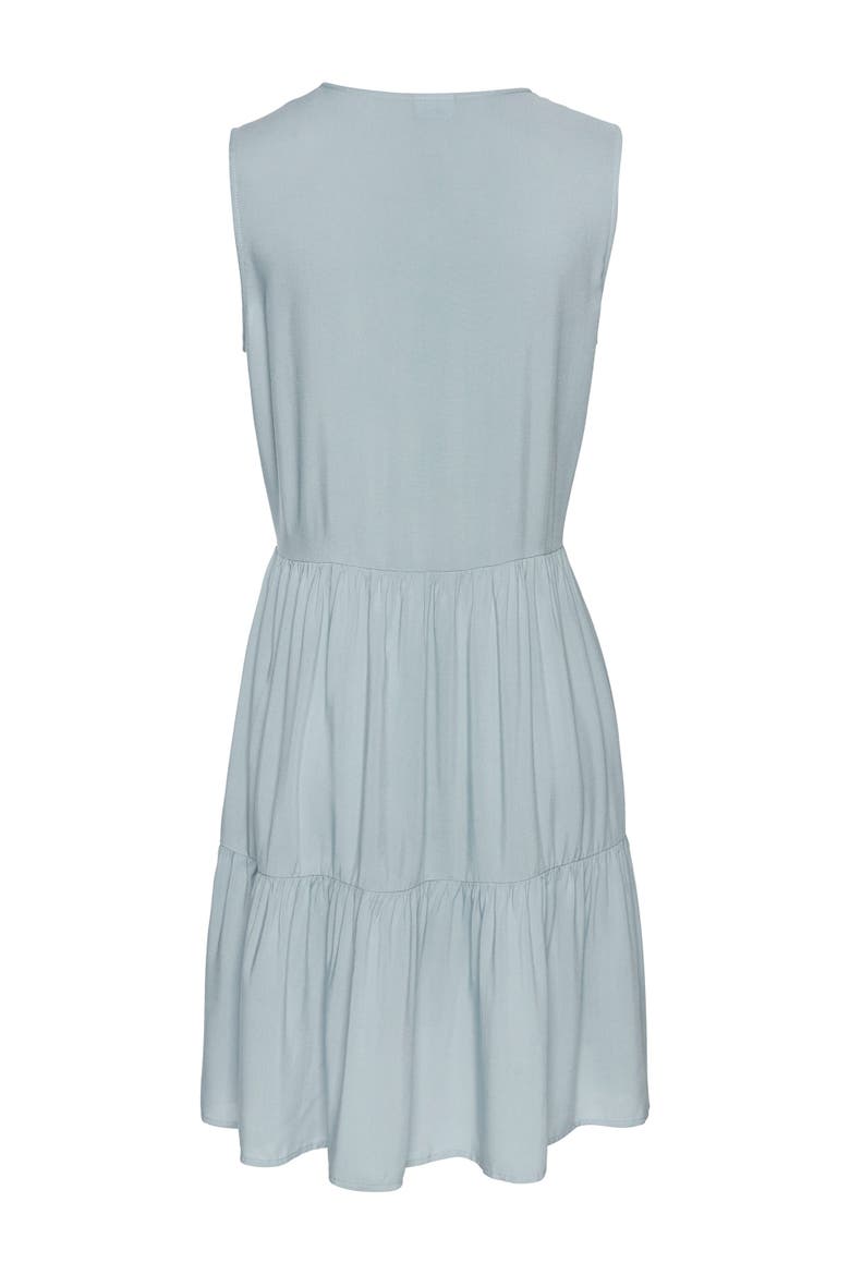 Button Up Tiered Dress, Alternate, color, Light Blue