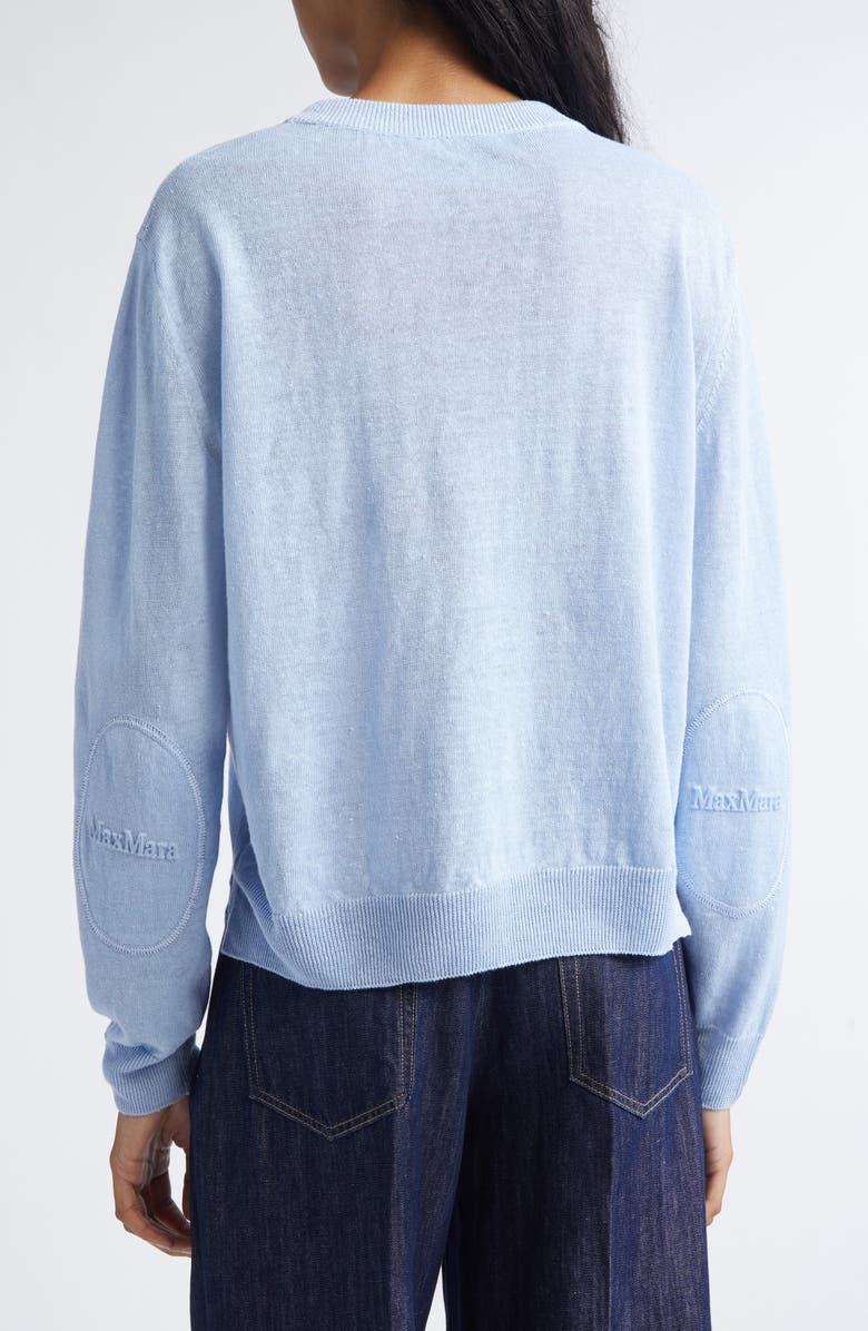 Max Mara Fervore Linen Sweater, Alternate, color, Sky Blue