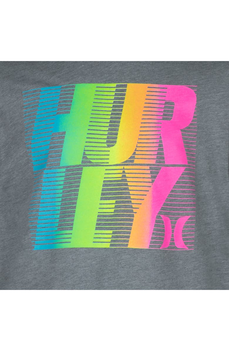 Hurley Kids' Moto Stack Pullover Hoodie, Alternate, color, 042Dk Grey